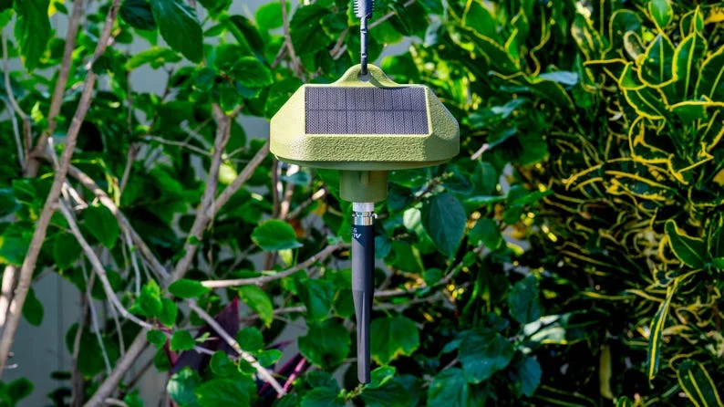PeakMesh Altitude hanging solar radio node beneath its antenna