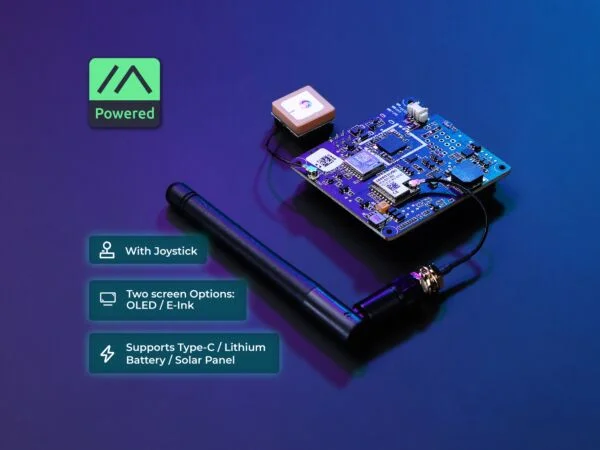 Wio Tracker L1 Lite development board with GNSS and external LoRa antenna